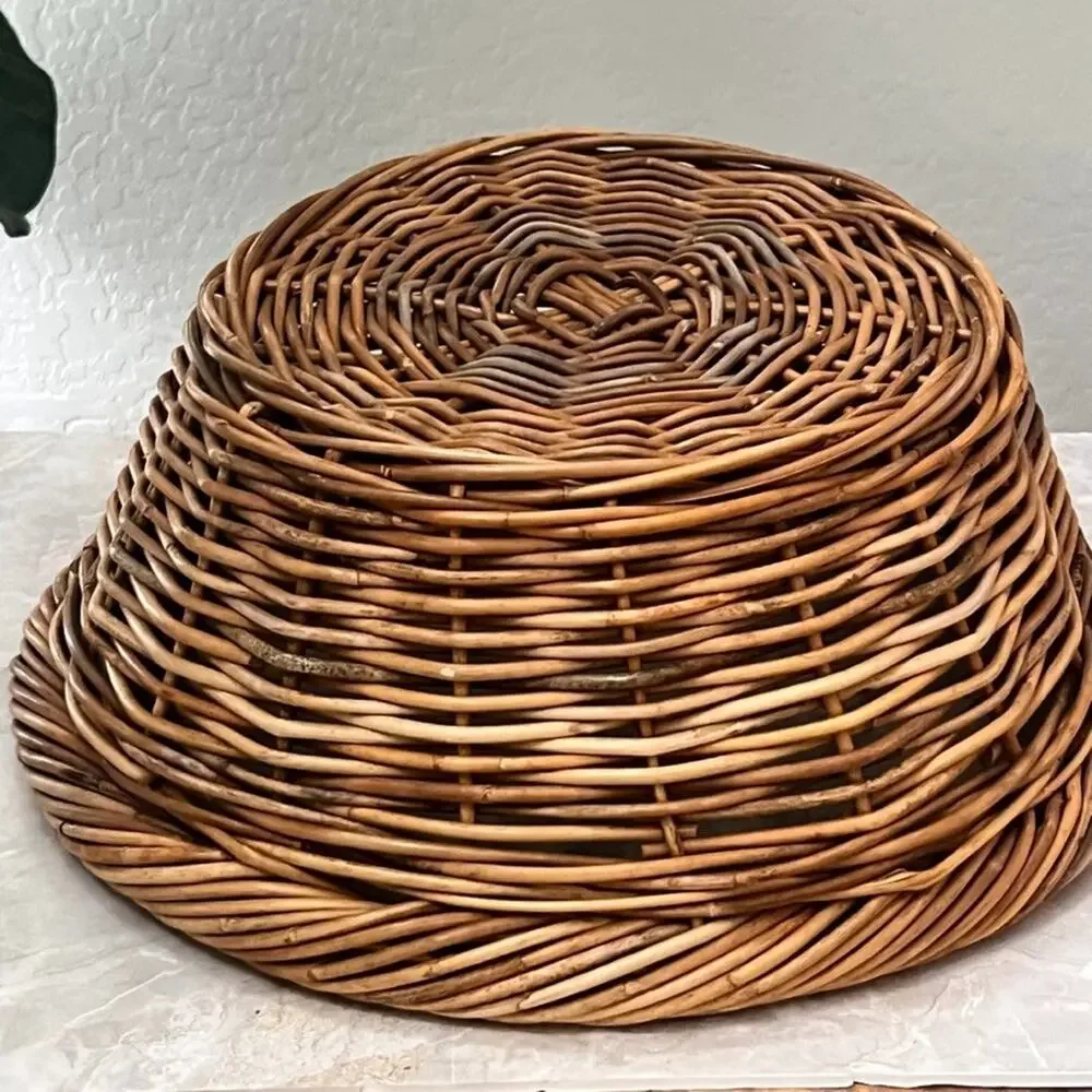 Handwoven Willow Basket Brown 18.5